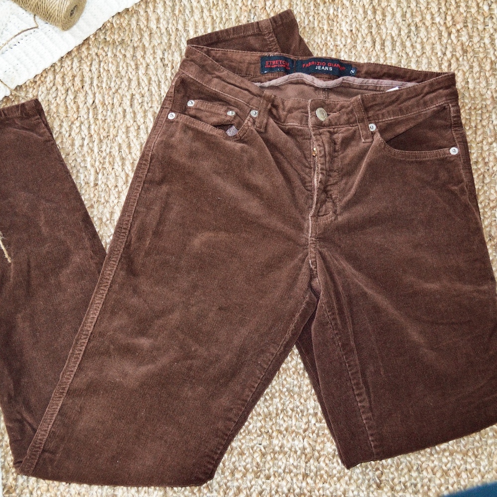 Fabrizo Gianni Slim- Fit Stretch Corduroy Jeans